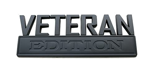 Image of 1x 7 Large Veteran Edition VA Emblem Badges Decal Car Flag Decal Military Replacement for F150 F250 F350 Chevy Silverado 1500 2500 Chevrolet C10 C15 (Black)