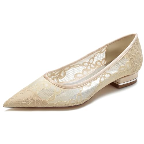 Ballerines sexy en maille respirante découpée à talons bas confortables