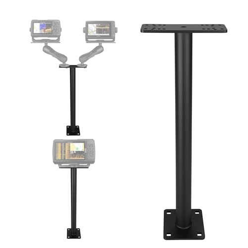 VINmounts 17.72' Tall Fish Finder Mount for Boat,Depth Finder/Chartplotters Mount,Compatible withGarmin,Lowrance, Humminbirdand More Fishfinder