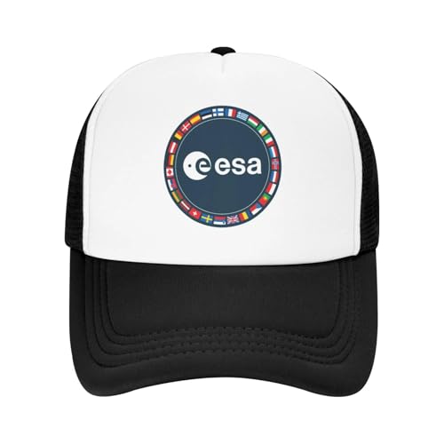 RRCRUHG Klassische Baseballkappe ESA-Flaggenpatch European Space Agency Emblem Wandernetz Frauen Unisex Männer Strand Coquette Snapback Verstellbare Sport-Baumwoll-Passformmütze