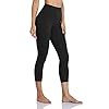 HeyNuts High Waisted Yoga Capris Leggings for Women, Buttery Soft Workout Cropped Pants Compression 3/4 Leggings 21'' Black M(8/10)