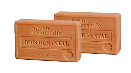 2 jabones de Marsella – Madera de sándalo – Fabricado en Francia