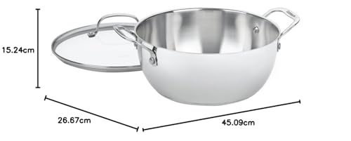 Cuisinart 755-26GD Chef's Classic 5.5-Quart Multi-Purpose Pan Stainless-Cookware-Collection, Steel