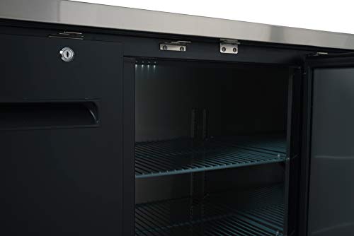 Peakcold 3 Door Commercial Back Bar Cooler - Beer Fridge - Under Counter Refrigerator; 72" W #TOP5
