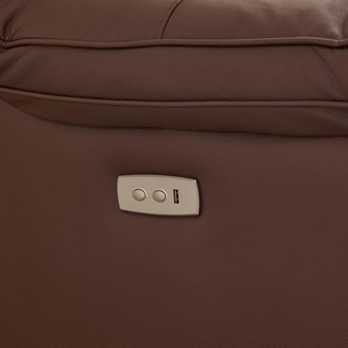 Image of Home Centre | Torino | Electric Recliner | Half Leather | Solid Wood | 3 Seater Recliners | Brown | 2 Years Warranty