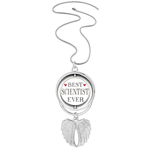 Collier ailes d'ange scientifique pendentif discret pour tenue de laboratoire
