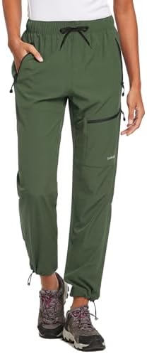 baleaf Wanderhose Damen Outdoor Trekking UPF 50 Wasserdicht | Regular Version Trekking Regenhose, Wasserdicht Schnell Trocknend, UV Schutz, Leicht Weiches Stoff mit Reißverschlusst