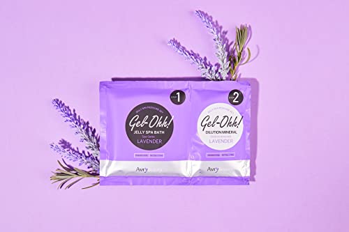 AVRYBEAUTY Gel-Ohh Jelly Spa Bath 3 Pack, Lavender Infused, Lavender Scented, Pedicure, Salon Services, Jelly Pedicure, Pedicure at Home, DIY Pedi