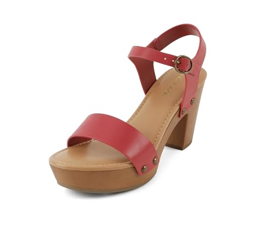 Image of Soda CHIVAS ~ Women's Bold Buckles Studded Wedge Sandal