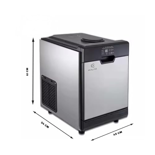 Image of Kilig CT45 Clear Ice Maker Machine, 45 KG /Day Capacity, Self Cleaning Function, Self Timer Function, 6 kg Storage, 45 Ice Pieces / 11-20 Minutes - For Offices, Cafes, Restaurants and Bars