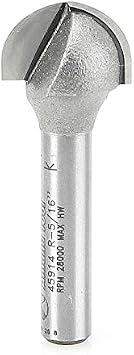 Amana Tool - 45914 Carbide Tipped Core Box 5/16 Radius x 5/8 Dia x 7/16 x 1/4" Shank