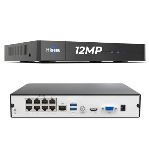 [12MP + 16CH Extendable] Hiseeu 12MP PoE NVR Network Video R