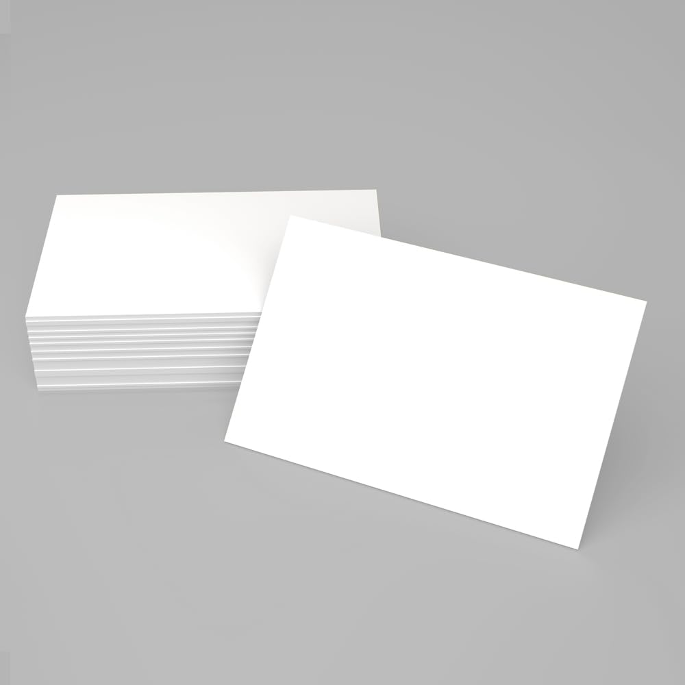 Pack of 50 Blank Postcards 5 x 7 Thick White Card 300 GSM Plain Postcards Pack for Kids to Design, Business, Multi Purpose Cards Papa Prints
