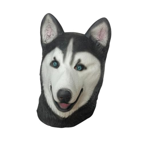 Colcolo Hundekostüm-Maske, Halloween-Latex-Maske, realistische Gruselmaske, Hunde-Cosplay-Requisiten für Cosplay-Neuheiten, Festivals, Kostümpartys, Heiser
