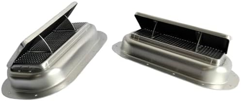 Aluminum Popup Roof Vent, High-Profile Bi-Directional Air Flow for Horse Trailers, RVs, and Enclosed Trailers (1 Pair)