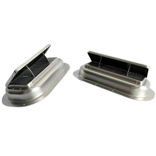 HorseTrailer Air Flow Roof Vent 1 Pair Aluminum Popup High Profile Gasket Bi-Directional Watertight