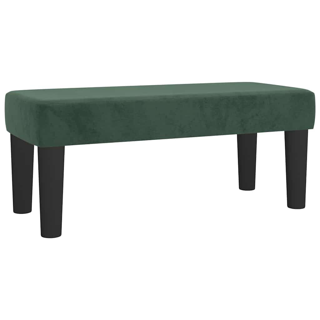vidaXL | ławka | Ciemna zieleń 70 x 30 x 30 cm Aksamit | Miękkie, aksamitne poduszki są mega komfortowe - idealne do relaksu, Ten nowoczesny styl idealnie pasuje do różnych wnętrz,