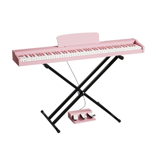 Piano numérique 88 touches léger pour débutant avec housse et support amovible