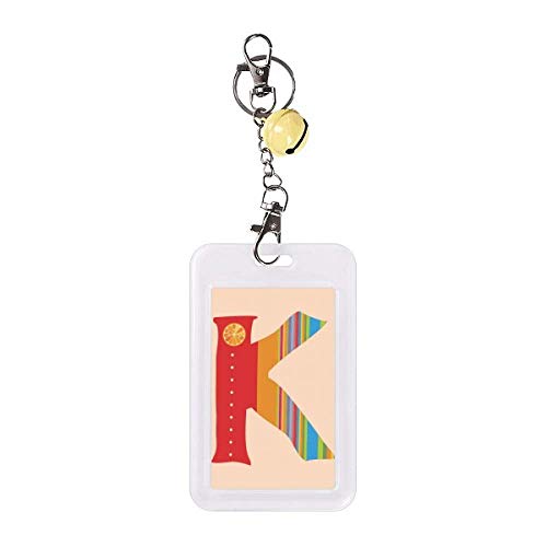 Protège-carte alphabet K un cadeau personnalisé avec grelot mignon