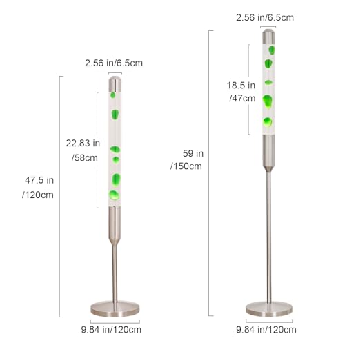 Image of Kyzfy 47.5-Inch Liquid Motion Lamp,Magma Lamp, Mood Relaxation Light,Suitable for Home Decoration,Office Decoration, Cafes,Bars,Etc (47.5IN (Silver))