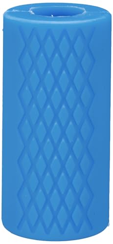 Image of Amazon Basics Thick Dumbbell & Barbell Grips | Non-Slip Rubber Grips | Easily Attachable to Barbell, Dumbbell & Kettlebell | Small | Blue