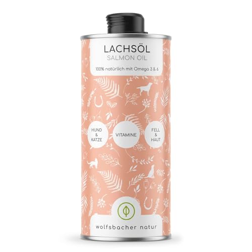 Aceite de salmón para Perros 1 litro con Omega 3 y 6 I Aceite Natural Noruego de salmón atlántico I complemento alimenticio Concentrado para Perros
