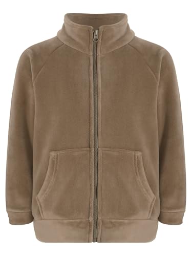 Boys Girls Fleece Warm Jacket Coats Stand Collar Long Sleeve Zipper Outerwear Sweatshirt