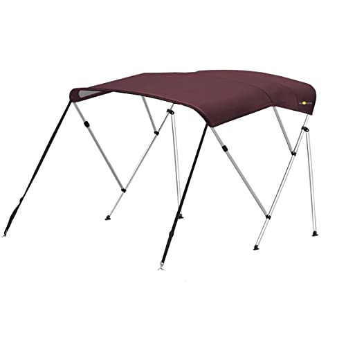 Oceansouth 3 Bow Bimini Top 6ft Length (Maroon, Mounting Width 73