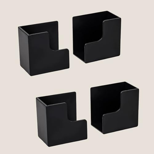 2 paia di bilance da cucina montate a parete, organizer regolabile, bilancia elettronica, in plastica, senza fori, per bagno, cucina, palestra, camera da letto, colore nero