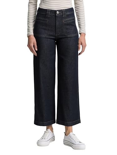 TOM TAILOR Damen 1047839 TTNELMA Culotte Jeans, 10115-Clean Rinsed Blue Denim, 36W / 28L TOM TAILOR Damen 1047839 TTNELMA Culotte Jeans, 10115-Clean Rinsed Blue Denim, 36W / 28L