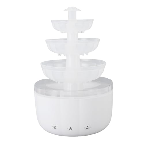 Cryfokt アロマディフューザー エレガントな噴水デザインの空気加湿器、居心地の良いリビングルーム用