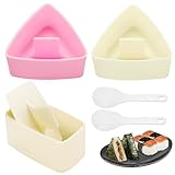 Onigiri - Juego de 3 moldes para bolas de arroz, molde de prensa Musubi Maker, molde de arroz triangular grande, kit de fabricación de sushi japonés para almuerzo Bento
