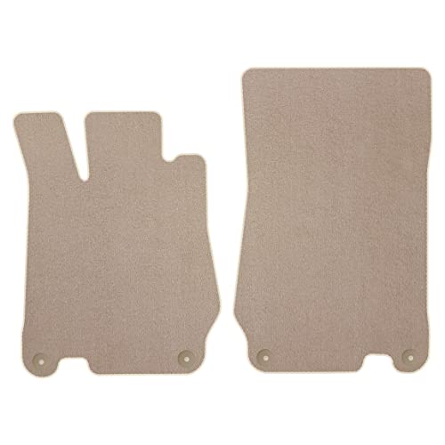 Premium Velourmattenset für Mercedes SL R230 Bj. 2001 – 2011 PREM BEIGE runde Befestigungen...