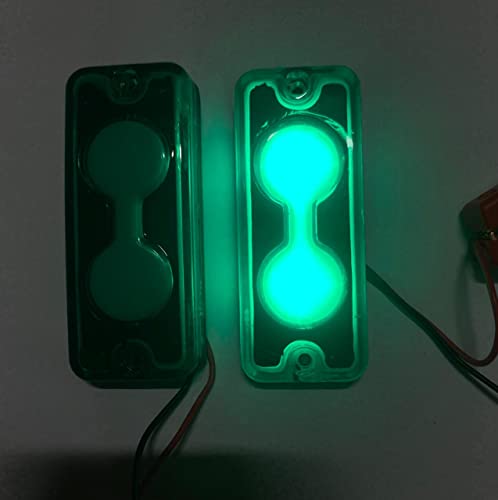 Image of AUTO MT 2PC CAR LED Light Side Panel Indicator for All VEHICHLE Maruti Maruti 800 Alto Van Bus Truck Maruti Gypsy King (2PC GREEN COIN SIDE Indicator)