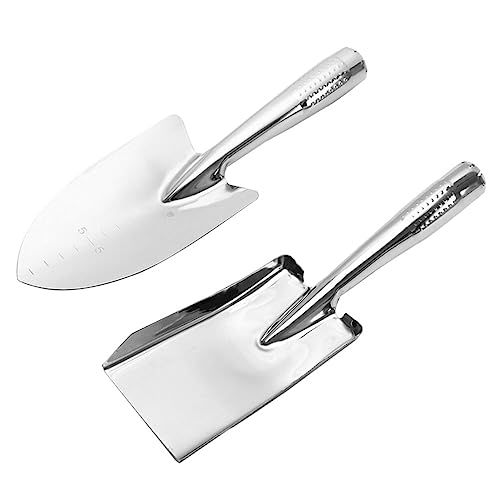 YARNOW Saftiges Pflanzwerkzeug Kaminschaufel Spatenschaufel 2 Stücke Garten- Scoop- Spachtel- Shovel- Transplantator- Handschaufel für Garten- Graben Kohlenschaufel Klein