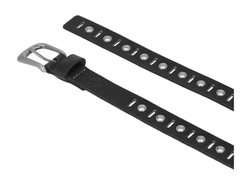 Harley-Davidson Women's Eyelet Perf Embossed B&S Genuine Leather Belt - Black2