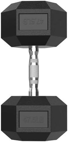 PAPABABE Hex Dumbbell Set with Rubber Grip 2.5-125lb, Odorless Ru...