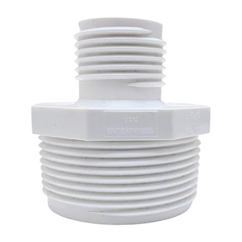 Van Enterprises PVC Garden Hose Adapter (Male 1.5" NPT x 3/4" GHT) for Sump Pump and Pool Pump Hose Adapter Cover
