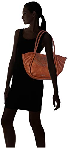 Desigual PU Shoulder Bag, Bolso Bandolera. para Mujer, Marrón, U