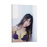汎用 8真岛なおみ女優のセクシーな油絵ポスター6 ポスター 装飾画 キャンバス ウォールアート リビングルーム ベッドルーム 絵画 フレームスタイル 16x24インチ(40x60cm)