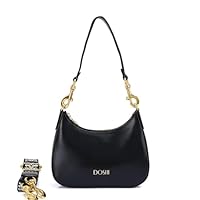 DOSHI - Hobo Crossbody Bag for Women - Premium and Sustainable Microfiber Vegan Leather Tote Bag for Women - Unique Vegan Tote Bag with Zipper and Slip Pocket - Black
