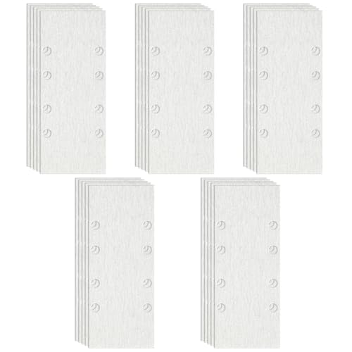 MORLARCO オービルサンダー ペーパー 120番 25枚セット サンディングペーパー 93X228mm サンダー ペーパー クランプ式 電動サンダー用サンドペーパー 吸塵8穴付 塗装仕上げのサンディング 金属磨き 木工DIY作業に 詰まり防止紙やすり