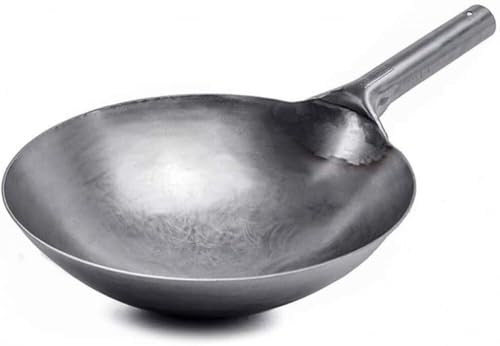 Wok de acero al carbono sin recubrimiento de 32 cm