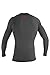 O'Neill Youth Basic Skins Long Sleeve Rashguard, UPF 50+ Sun and Rash Protection for Surfing and All Outdoor Activities, Graphite, 10