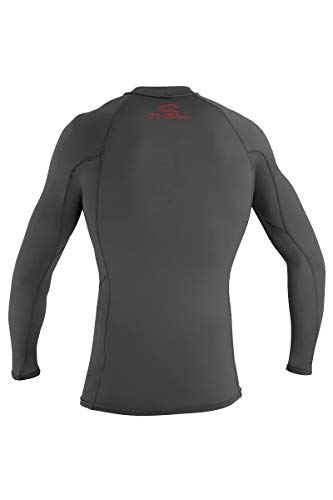 O'Neill Youth Basic Skins Long Sleeve Rashguard, protección solar UPF 50+ y contra irritaciones para surf y actividades al aire libre, color Graphite, talla 6 miniatura 3