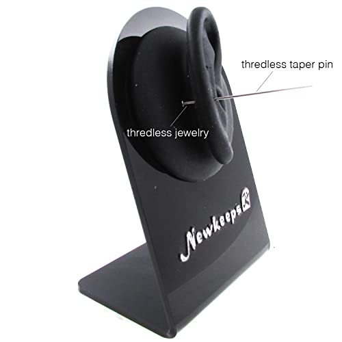 Newkeepsr 2Pcs-18G/16G Implant Grade Titanium Pin Insertion Taper For Threadless Labret Bar(1.0Mm/1.2Mm) #TOP5