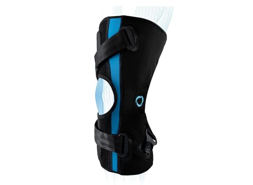 VQ OrthoCare Glyde OA Knee Brace for Osteoarthritis Pain Relief – Lightweight 3-Point Unloader Brace with Breathable Compression Wrap and Easy Push-Button Closure – Medium Left