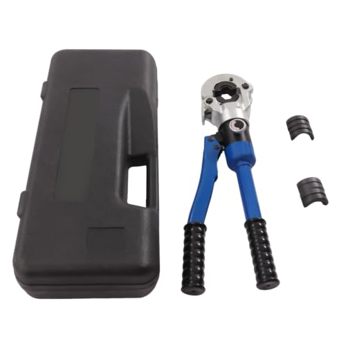 10T Hydraulische Presszange 1/2" 3/4" 1" Rohr Presszange Kupferrohr Pressbacken Hydraulic Pipe Crimper mit 3 Pcs Stirbt Hydraulischer Handcrimper für Kupferrohre