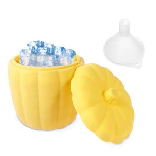 Molde para cubitos de hielo en forma de calabaza con tapa miniatura 1