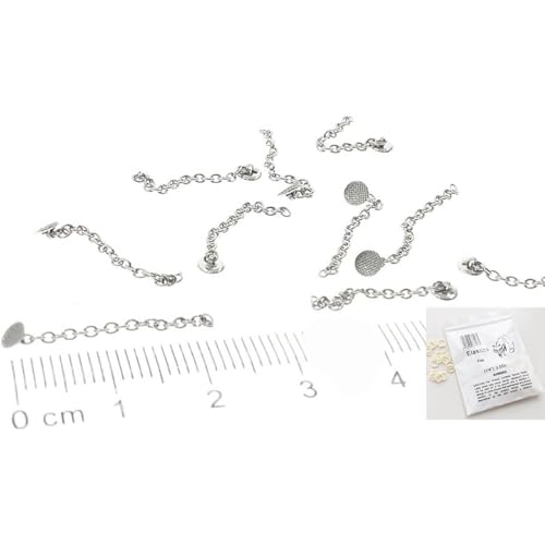 4 Pcs SmileTech Dental Traction Chains Lingual Button Chains Swive Chains Stainless Steel Orthodontics Materials Dental Impacted Cuspid Eruption Appliance
